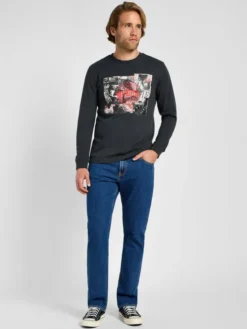 Lee Longsleeve LS UTILITY ARTIST TEE Czarny Regular Fit
