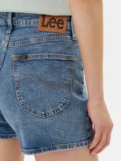 Lee Szorty jeansowe Carol 112363526 Niebieski Regular Fit