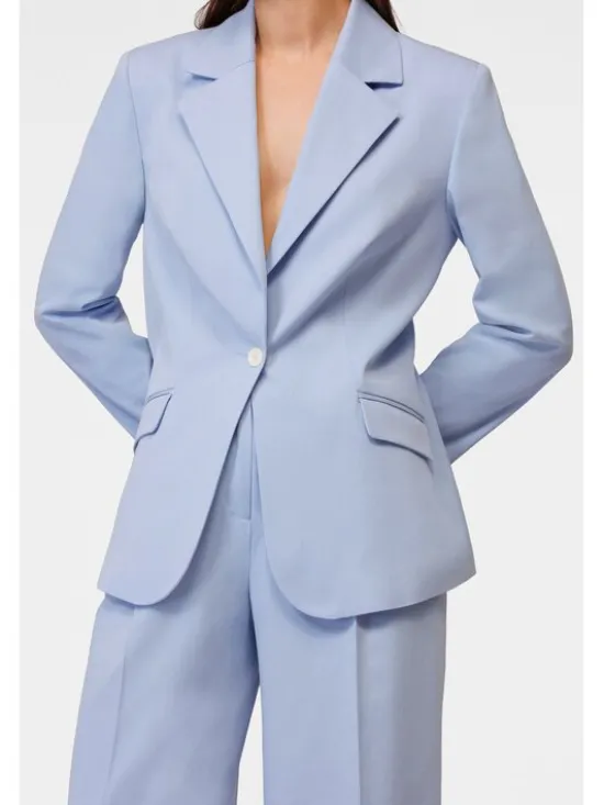 LE POSSÉ Marynarka MZMT Niebieski jasny Tailored Fit