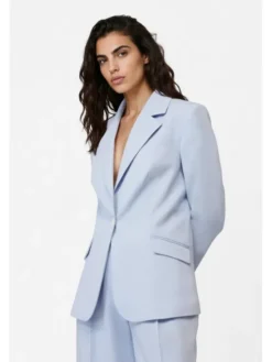 LE POSSÉ Marynarka MZMT Niebieski jasny Tailored Fit