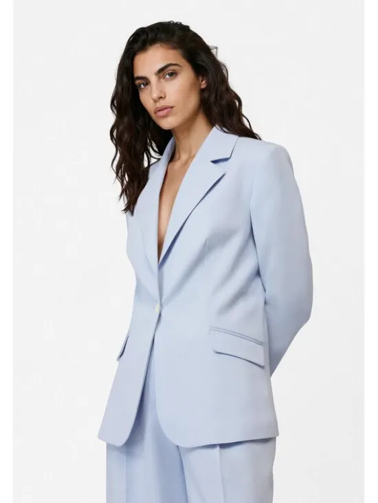 LE POSSÉ Marynarka MZMT Niebieski jasny Tailored Fit