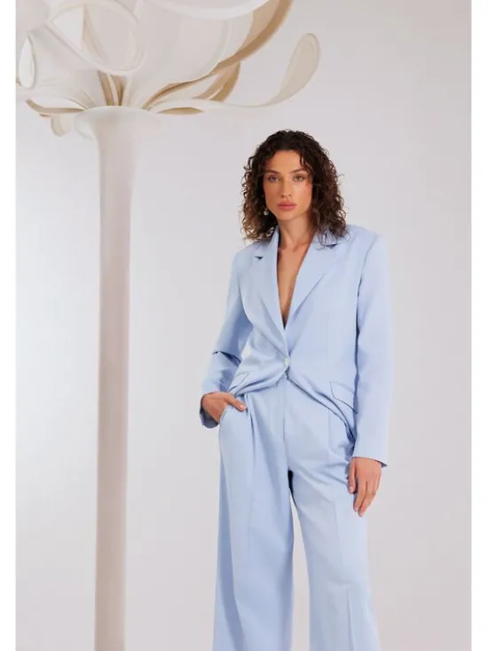 LE POSSÉ Marynarka MZMT Niebieski jasny Tailored Fit