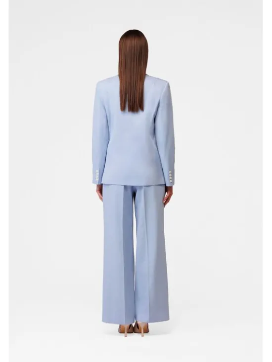LE POSSÉ Marynarka MZMT Niebieski jasny Tailored Fit