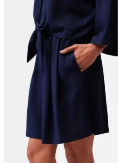 LE POSSÉ Szorty materiałowe B Granatowy Loose Fit
