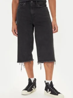 Levi's® Jeansy Capri 478™ 004A8-0003 Czarny Baggy Fit