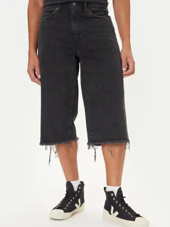 Levi's® Jeansy Capri 478™ 004A8-0003 Czarny Baggy Fit