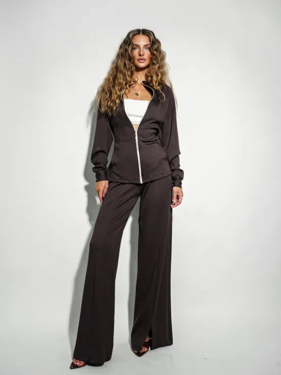 LilaLou Dres Coce Brązowy Regular Fit