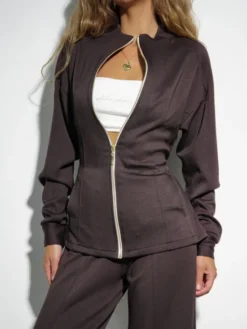 LilaLou Dres Coce Brązowy Regular Fit