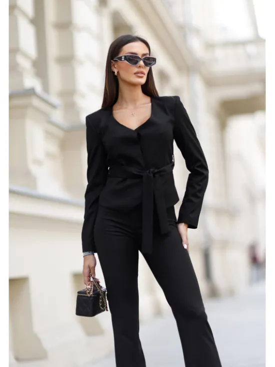 LilaLou Garnitur Giselle Czarny Regular Fit