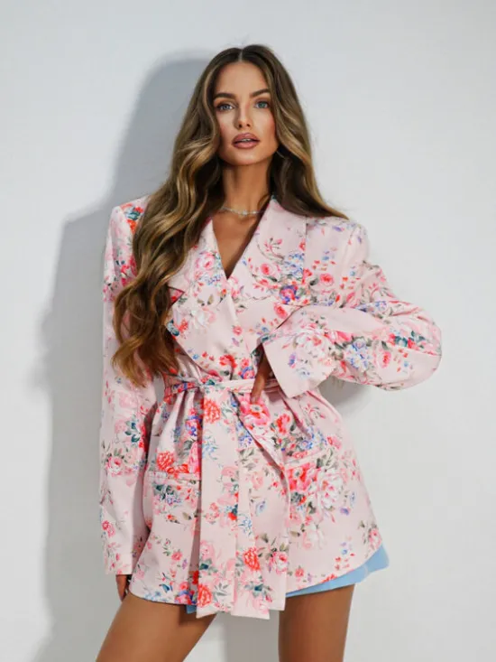 LilaLou Marynarka About You Kolorowy Oversize