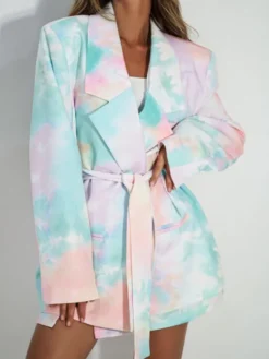 LilaLou Marynarka About You Szary Oversize