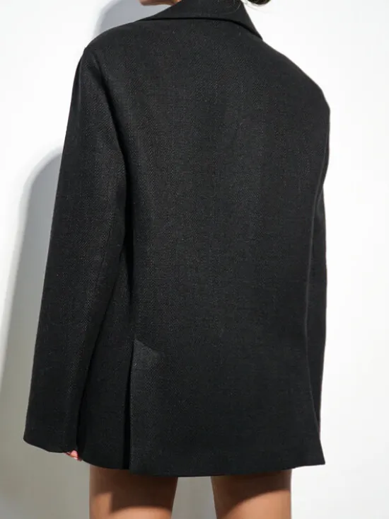 LilaLou Marynarka Nesto Czarny Oversize