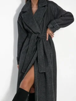 LilaLou Płaszcz przejściowy City Czarny Oversize
