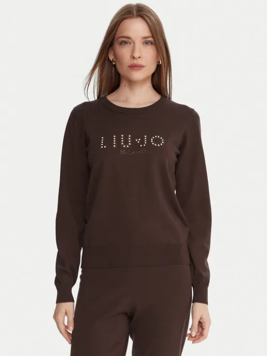 Liu Jo Sweter TF5248 MS63L Brązowy Regular Fit