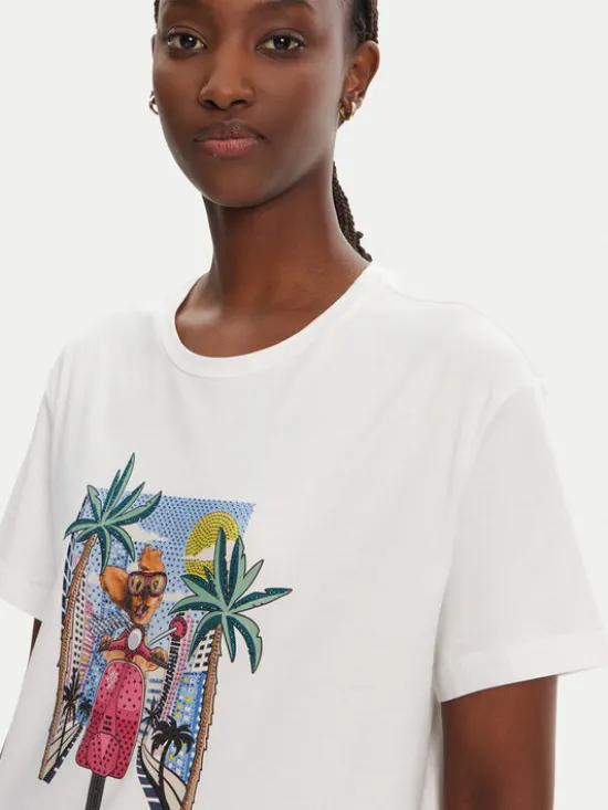 Liu Jo T-Shirt WA5260 JS003 Biały Regular Fit