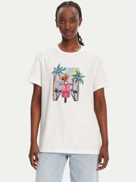 Liu Jo T-Shirt WA5260 JS003 Biały Regular Fit