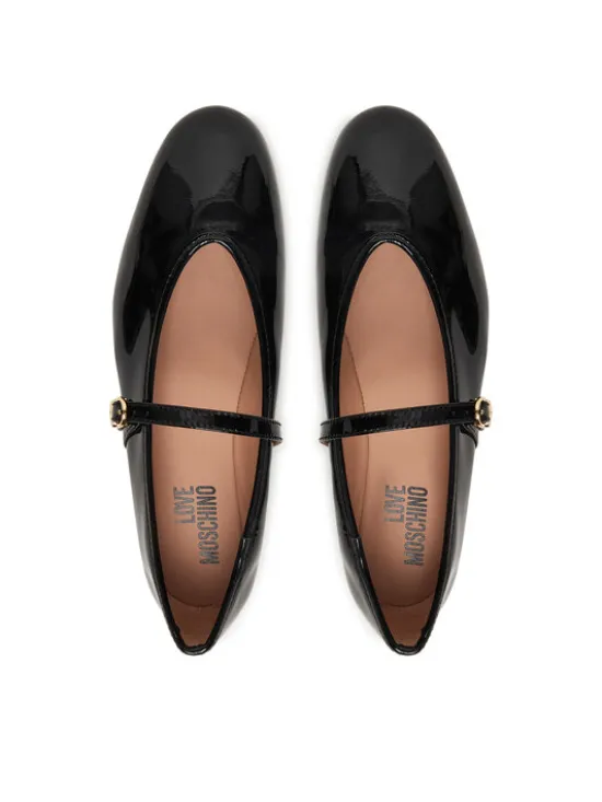 LOVE MOSCHINO Baleriny JA11101G1OIH0000 Czarny