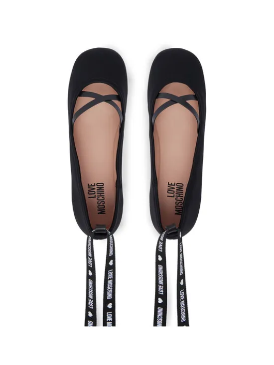 LOVE MOSCHINO Baleriny JA11141G1PIM0000 Czarny