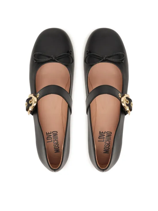 LOVE MOSCHINO Baleriny JA11091G1PIE0000 Czarny