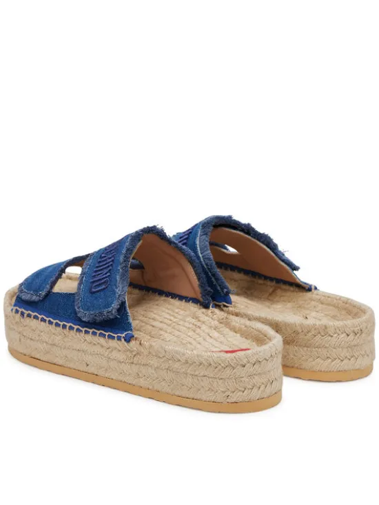 LOVE MOSCHINO Espadryle JA28383G0MJO5700 Niebieski