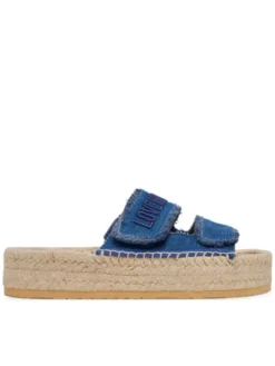 LOVE MOSCHINO Espadryle JA28383G0MJO5700 Niebieski