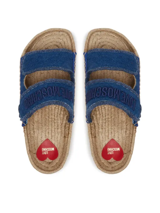 LOVE MOSCHINO Espadryle JA28383G0MJO5700 Niebieski