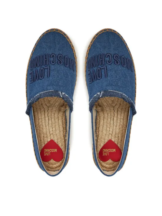 LOVE MOSCHINO Espadryle JA10262G0MJO5700 Niebieski