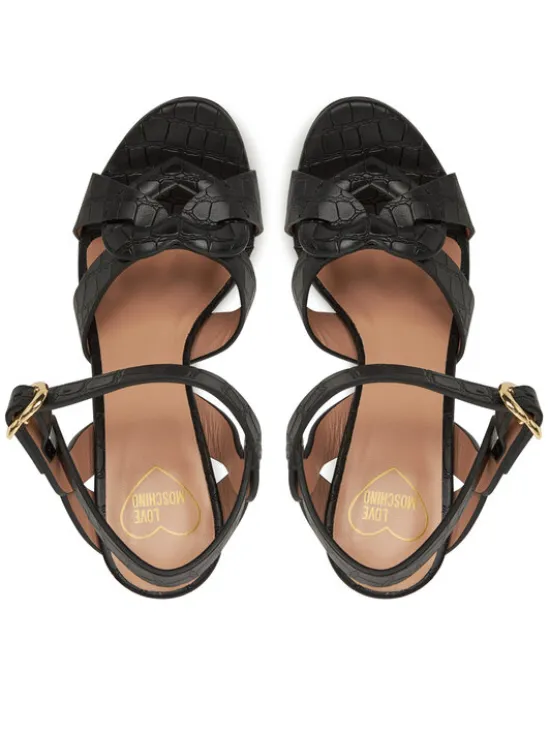 LOVE MOSCHINO Sandały JA16069G1MIB0000 Czarny