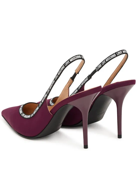 LOVE MOSCHINO Szpilki JA10429G1PIM0552 Bordowy