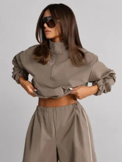 Love Saints Dres L26LF-KA-K08 Brązowy Oversize
