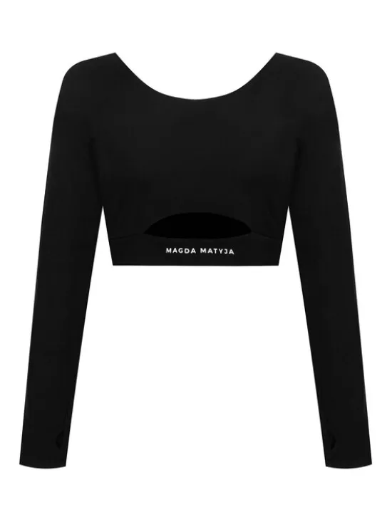 Magda Matyja Bluzka SPORTY LONGSLEEVE Czarny Active Fit