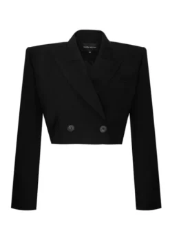 Magda Matyja Marynarka DEMI BLAZER Czarny Oversize