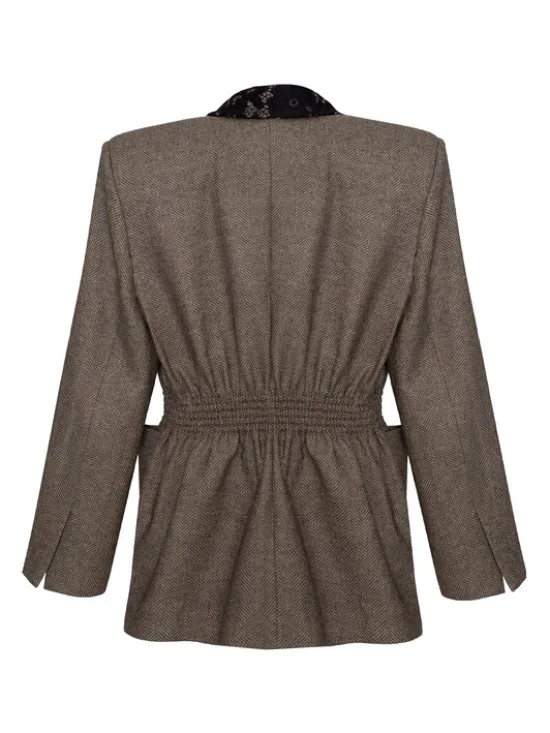 Magda Matyja Marynarka MARGOT BLAZER Brązowy Oversize