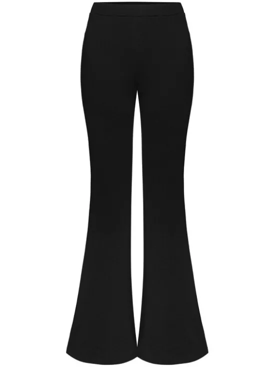 Magda Matyja Spodnie damskie GEORGIA FLARE Czarny Flare Fit