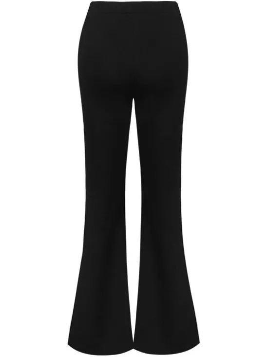 Magda Matyja Spodnie damskie GEORGIA FLARE Czarny Flare Fit
