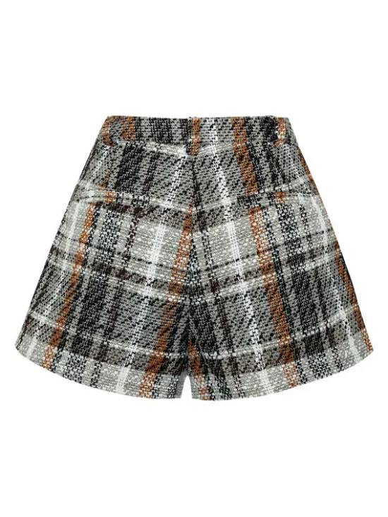 Magda Matyja Szorty materiałowe GRETA SHORTS Szary Regular Fit
