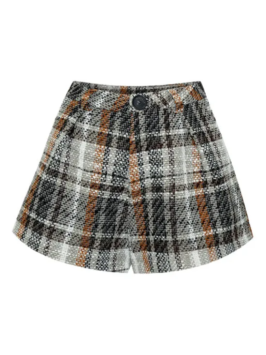 Magda Matyja Szorty materiałowe GRETA SHORTS Szary Regular Fit