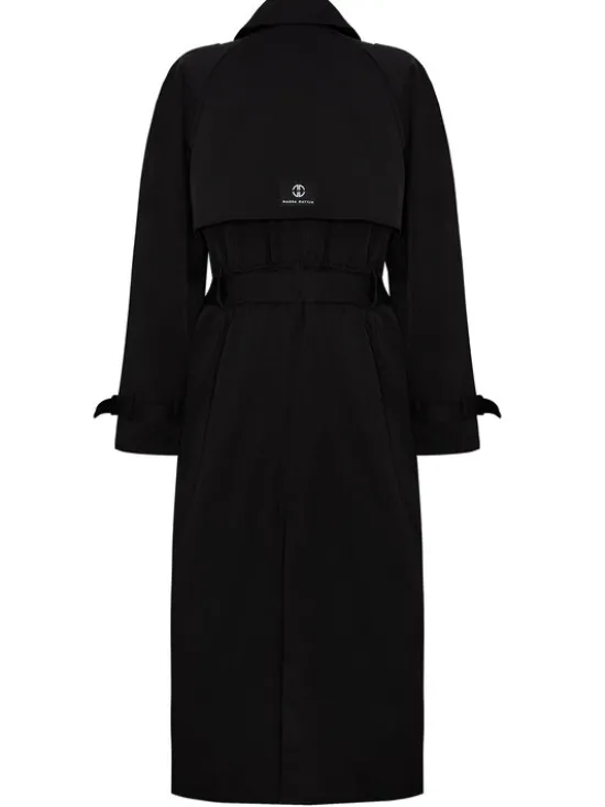 Magda Matyja Trencz KIM COAT BLACK Czarny Long Fit