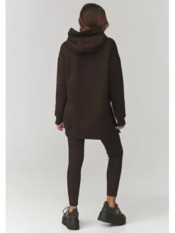 Makadamia Dres A12 Brązowy Regular Fit