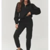 Makadamia Dres A13 Czarny Regular Fit