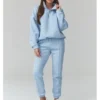 Makadamia Dres A13 Niebieski Loose Fit