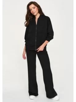 Makadamia Dres M949 Czarny Loose Fit
