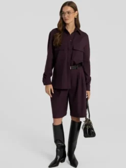 MANDRAGORA Bermudy Omaro Fioletowy Standard Fit