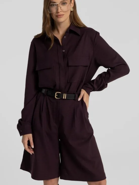 MANDRAGORA Bermudy Omaro Fioletowy Standard Fit