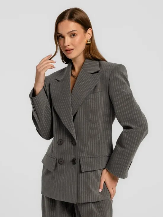 MANDRAGORA Marynarka Gante Szary Standard Fit