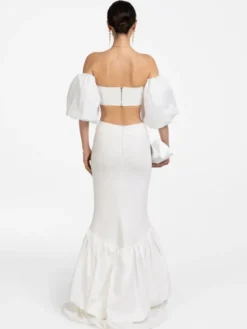MANDRAGORA Spódnica maxi Zora Kremowy Regular Fit
