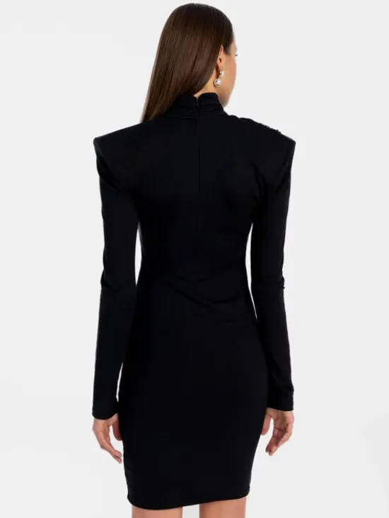 MANDRAGORA Sukienka dzianinowa Soreen Czarny Slim Fit