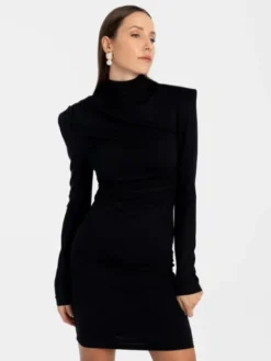 MANDRAGORA Sukienka dzianinowa Soreen Czarny Slim Fit