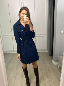 Manifiq&Co. Trencz Lauren Granatowy Casual Fit