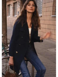 Manifiq&Co. Trencz Lauren Granatowy Casual Fit